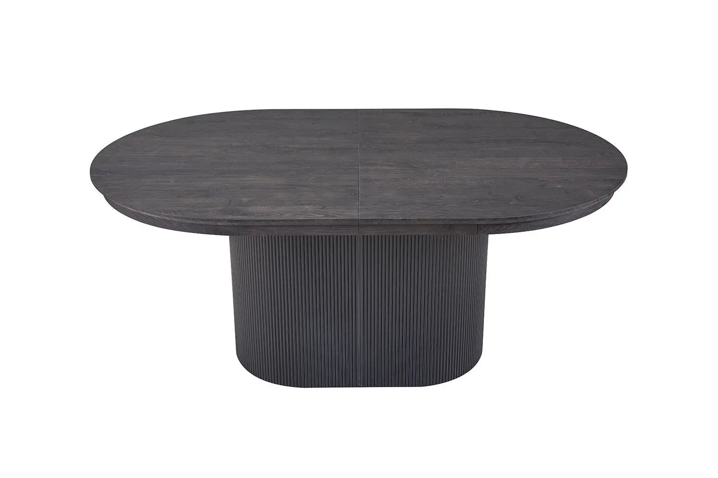 Table à Manger Extensible Ovale LYANE Effet Brun foncé - 180 à 220 cm ROUSSEAU