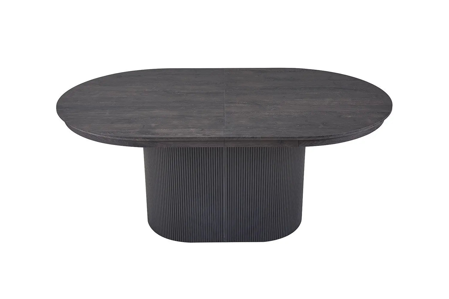 Table à Manger Extensible Ovale LYANE Effet Brun foncé - 180 à 220 cm ROUSSEAU