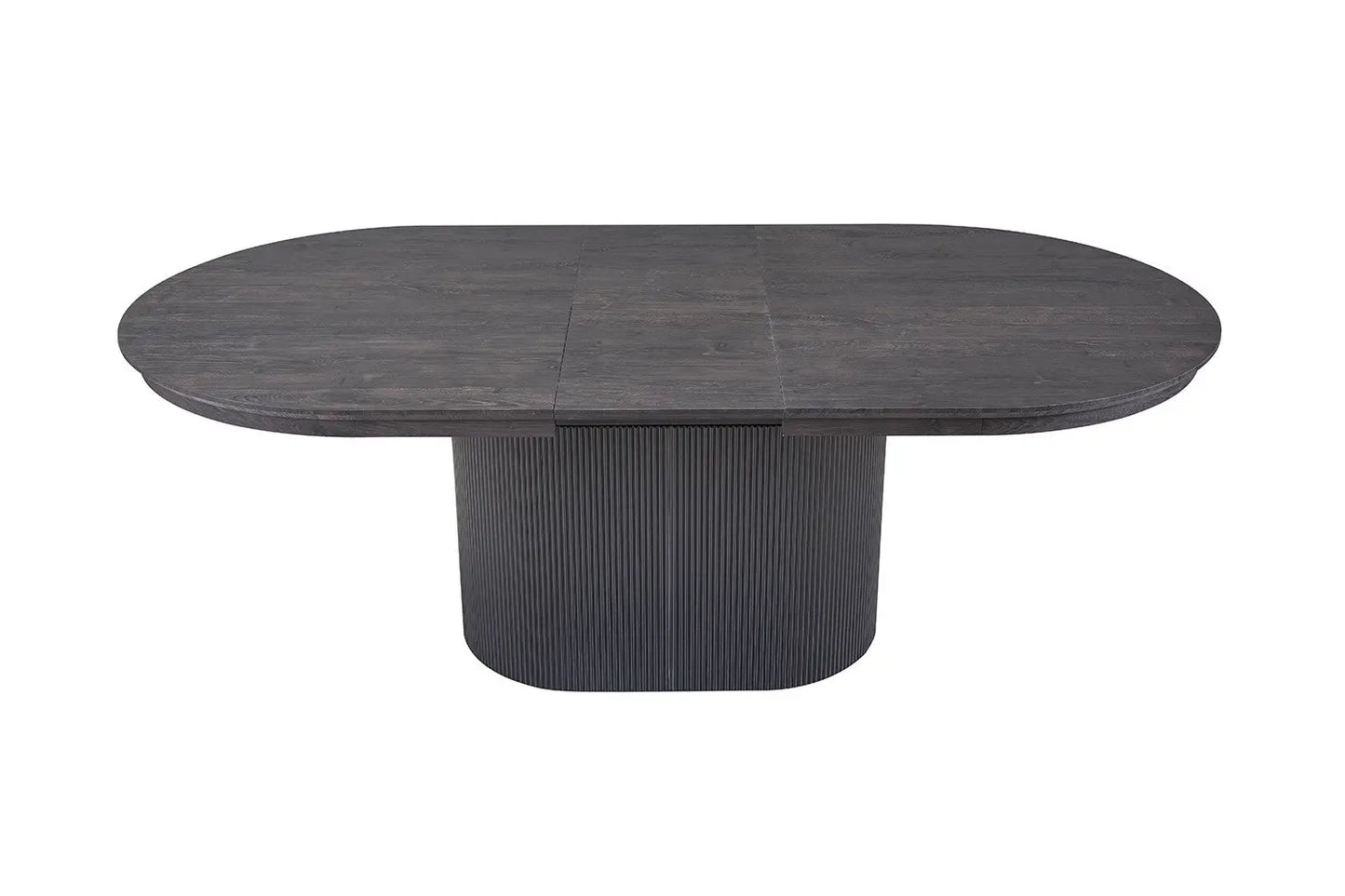 Table à Manger Extensible Ovale LYANE Effet Brun foncé - 180 à 220 cm ROUSSEAU