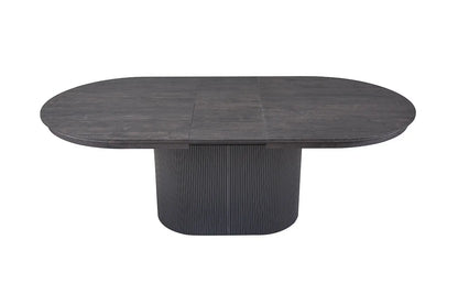 Table à Manger Extensible Ovale LYANE Effet Brun foncé - 180 à 220 cm ROUSSEAU
