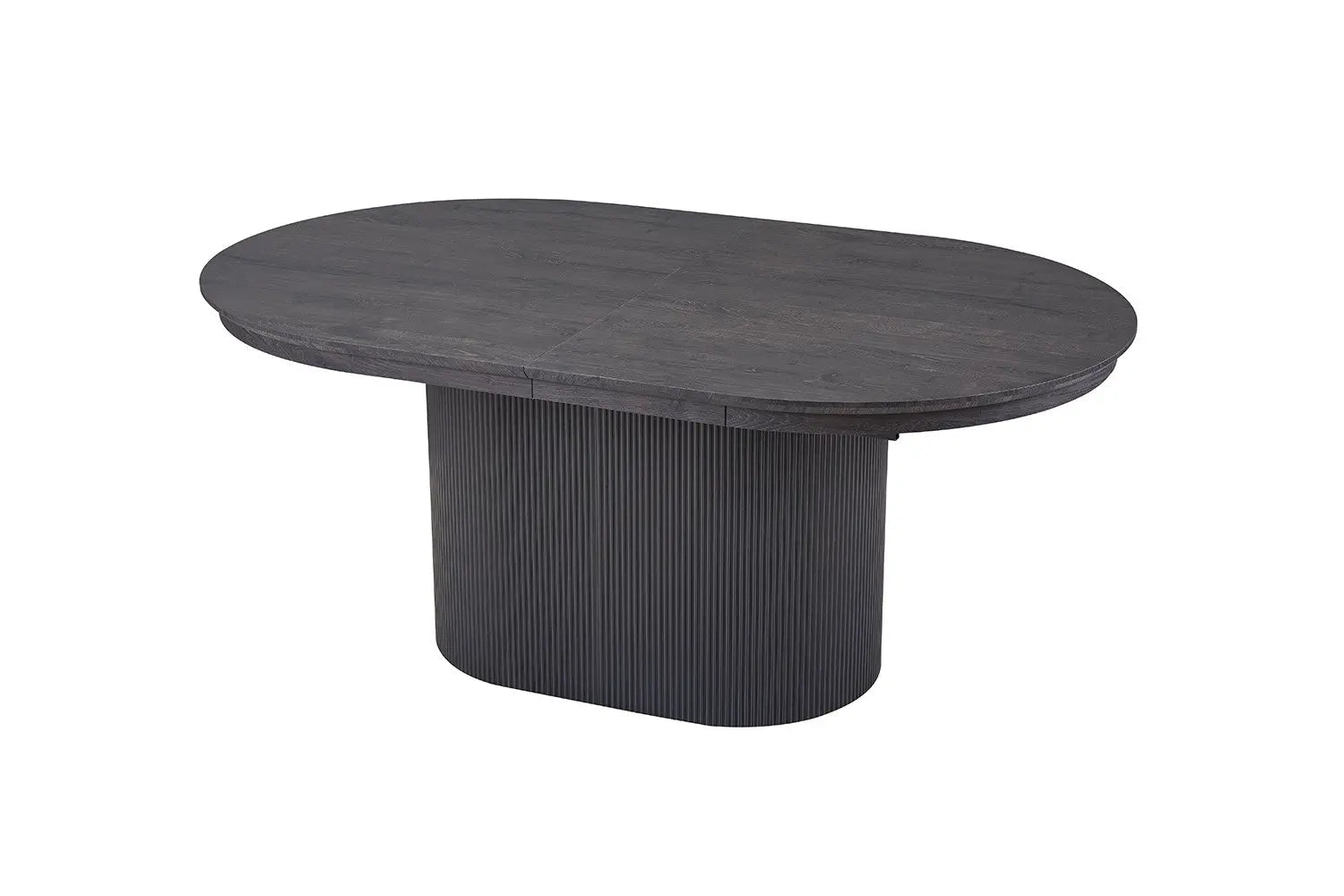 Table à Manger Extensible Ovale LYANE Effet Brun foncé - 180 à 220 cm ROUSSEAU