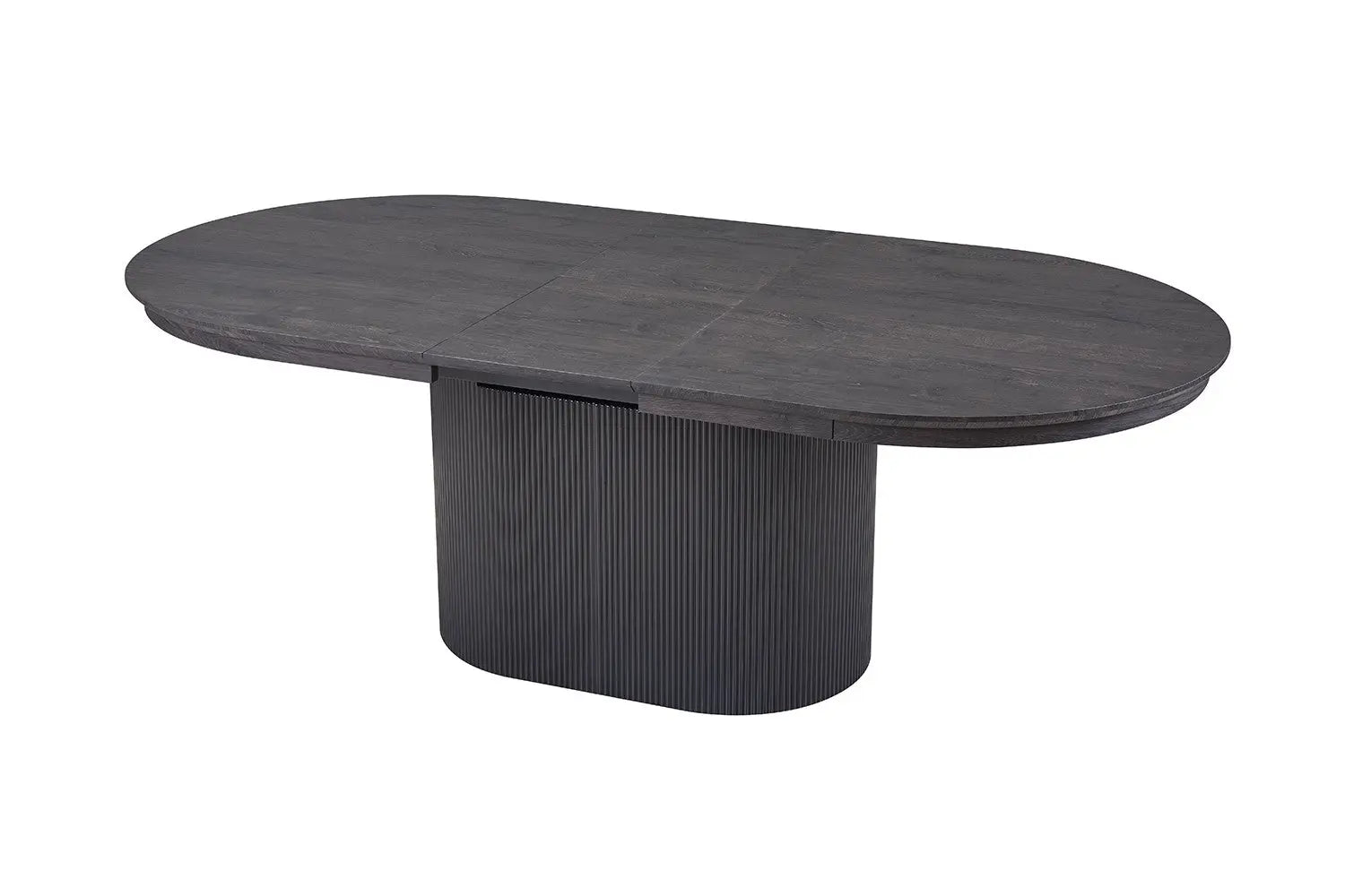Table à Manger Extensible Ovale LYANE Effet Brun foncé - 180 à 220 cm ROUSSEAU