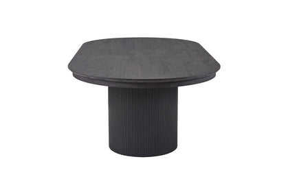 Table à Manger Extensible Ovale LYANE Effet Brun foncé - 180 à 220 cm ROUSSEAU