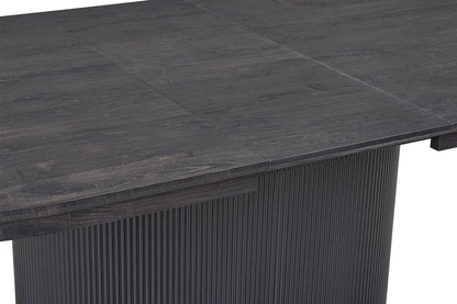 Table à Manger Extensible Ovale LYANE Effet Brun foncé - 180 à 220 cm ROUSSEAU