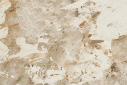 Table à Manger Ovale ATHENS Céramique Blanc Marron -  210 x 100 cm HOUSE NORDIC