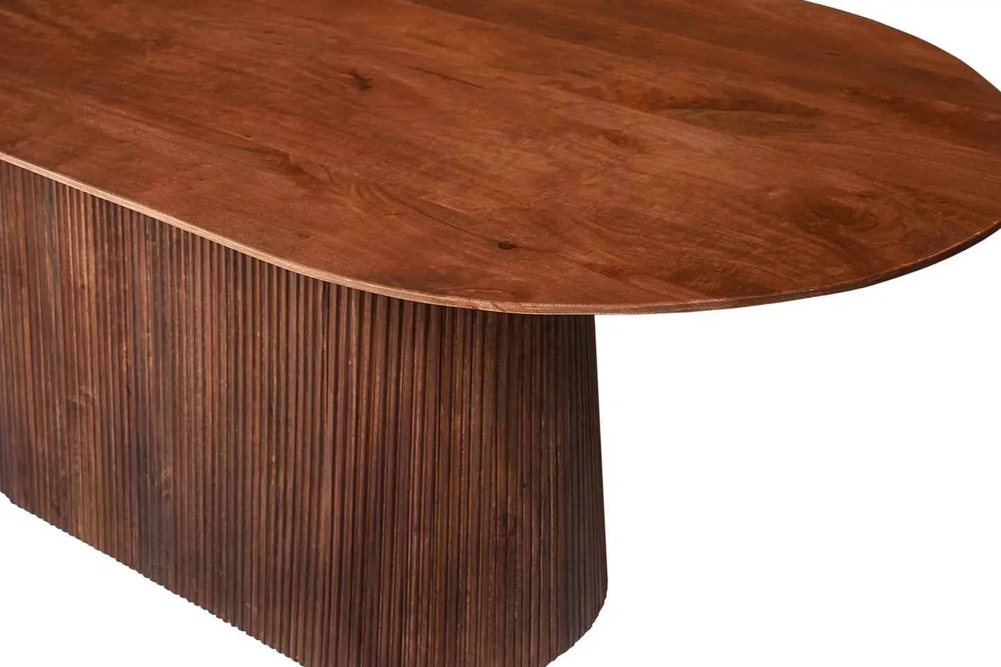 Table à Manger Ovale MAYGA en Manguier Brun Clair - 220 cm ROUSSEAU