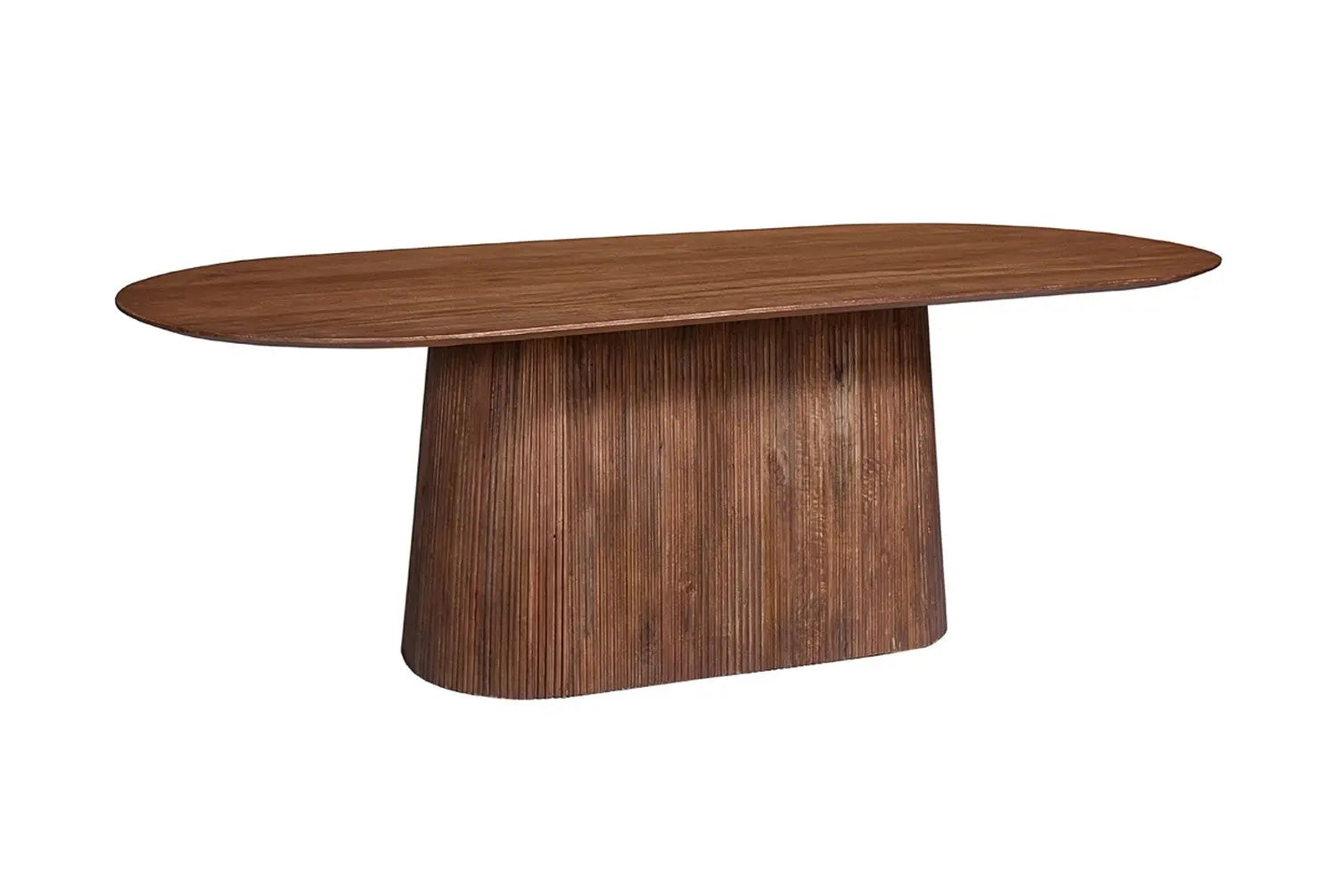 Table à Manger Ovale MAYGA en Manguier Brun Clair - 230 cm ROUSSEAU