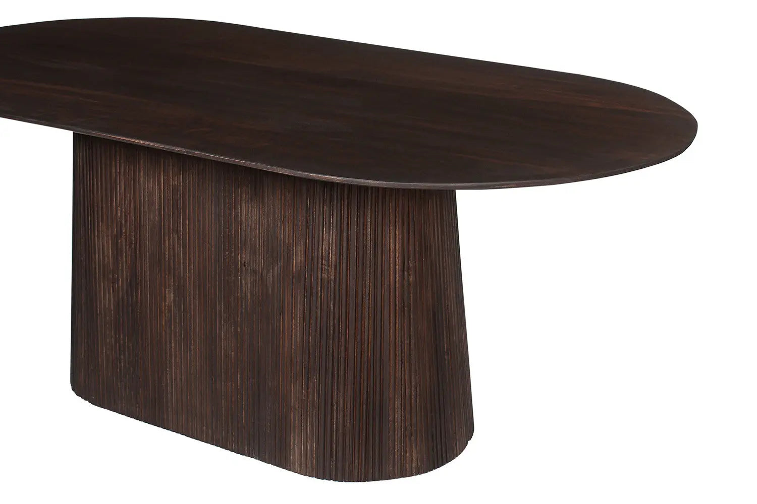 Table à Manger Ovale MAYGA en Manguier Brun Foncé - 200 cm ROUSSEAU