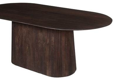 Table à Manger Ovale MAYGA en Manguier Brun Foncé - 200 cm ROUSSEAU
