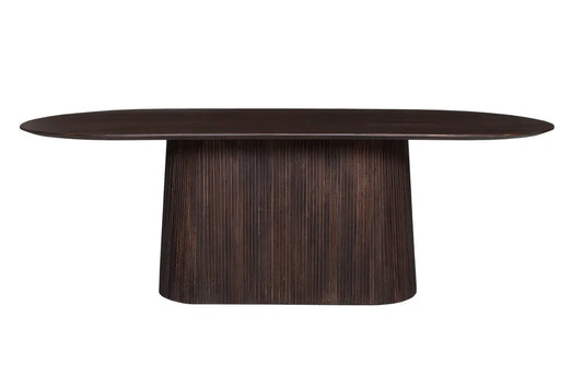 Table à Manger Ovale MAYGA en Manguier Brun Foncé - 230 cm ROUSSEAU