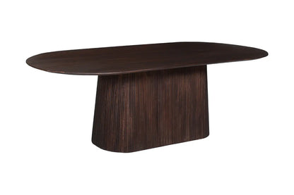 Table à Manger Ovale MAYGA en Manguier Brun Foncé - 230 cm ROUSSEAU