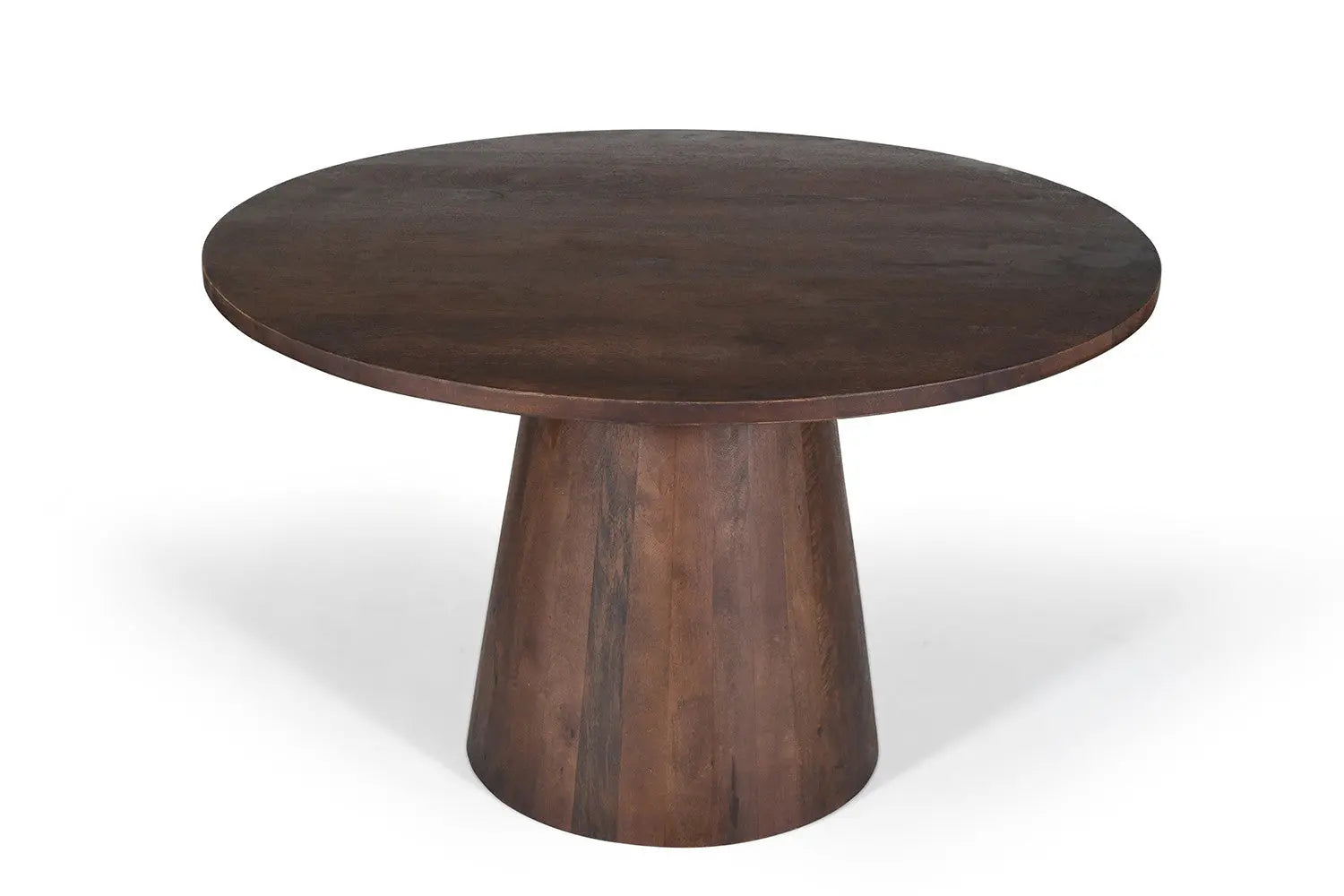 Table à manger Ronde TOMI en Bois de Manguier Brun - 130 cm ROUSSEAU