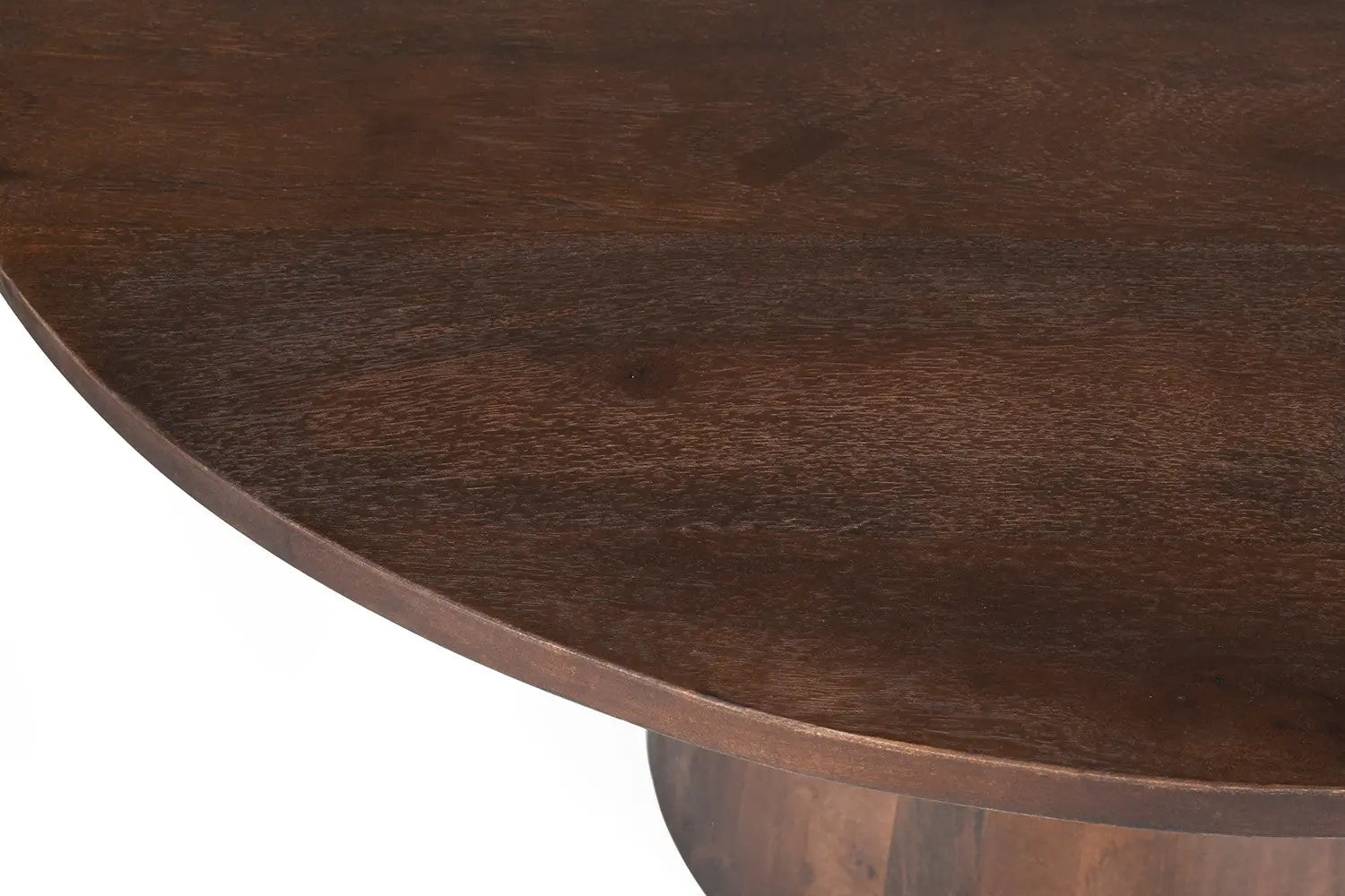 Table à manger Ronde TOMI en Bois de Manguier Brun - 130 cm ROUSSEAU