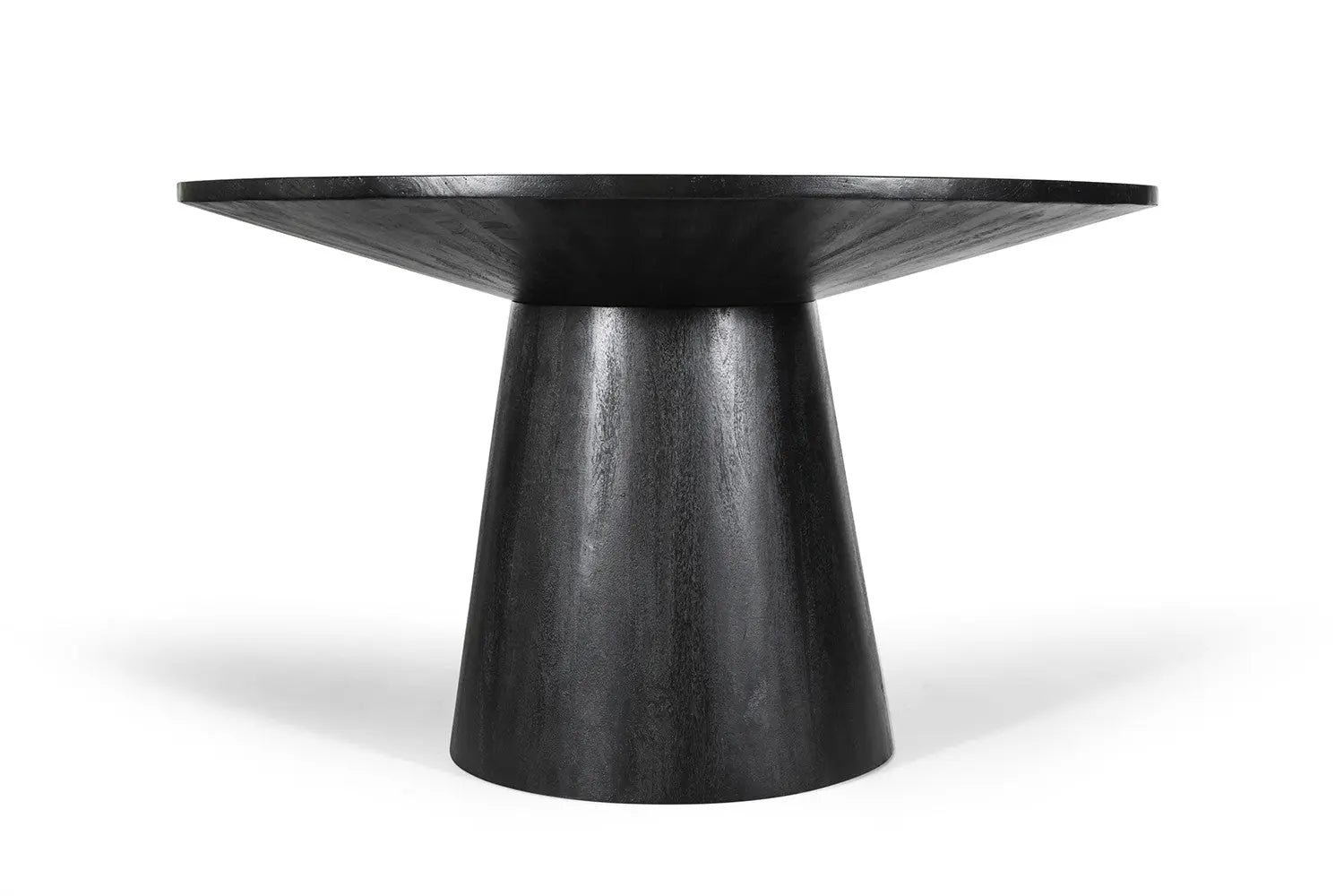 Table à manger Ronde TOMI en Bois de Manguier Noir - 130 cm ROUSSEAU