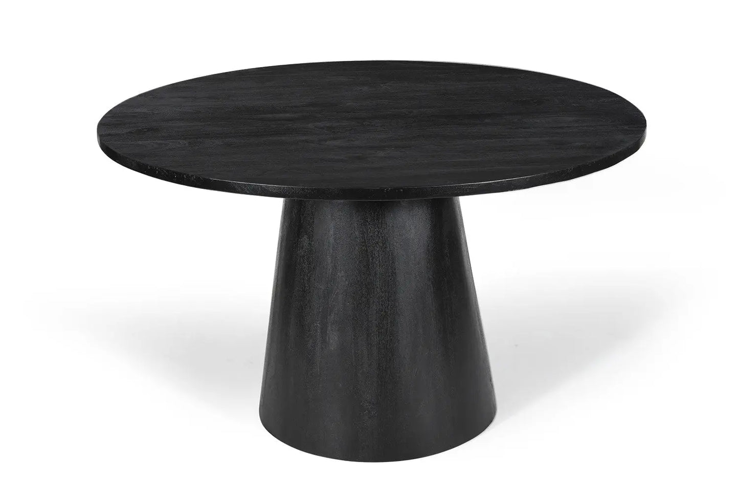 Table à manger Ronde TOMI en Bois de Manguier Noir - 130 cm ROUSSEAU