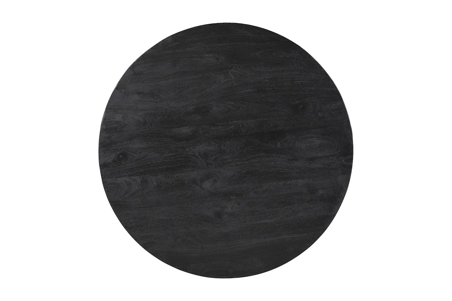 Table à manger Ronde TOMI en Bois de Manguier Noir - 130 cm ROUSSEAU