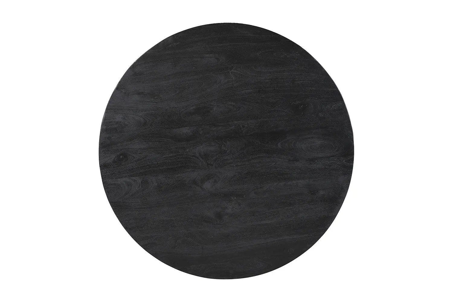 Table à manger Ronde TOMI en Bois de Manguier Noir - 130 cm ROUSSEAU