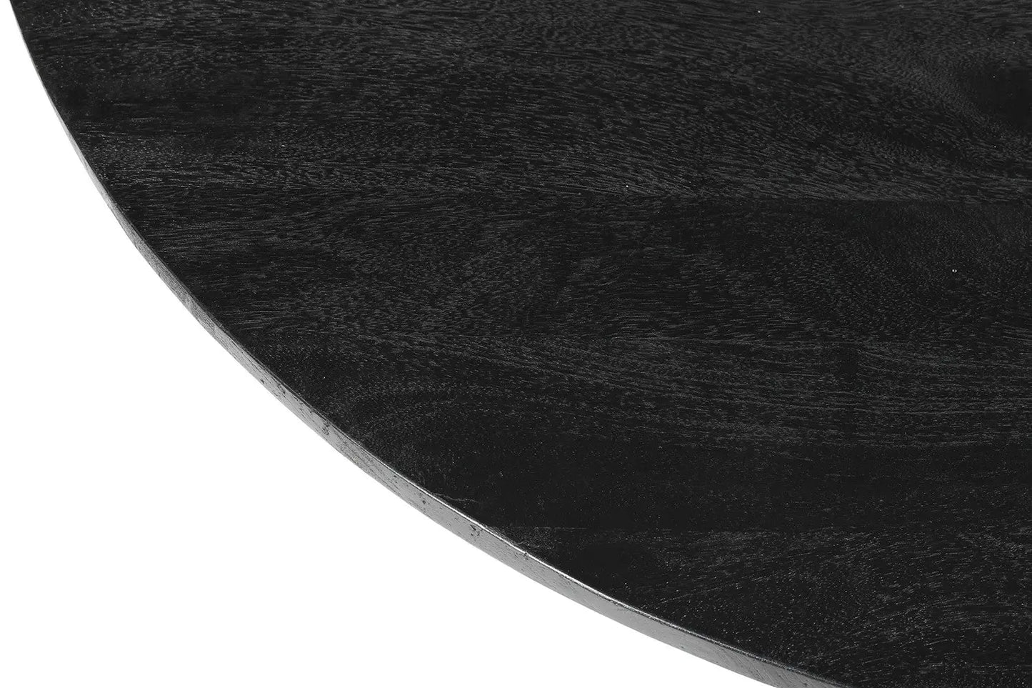 Table à manger Ronde TOMI en Bois de Manguier Noir - 130 cm ROUSSEAU