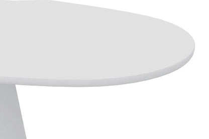 Table à manger Ovale Effet Ciment Ecru TAVINA - 220 cm ROUSSEAU