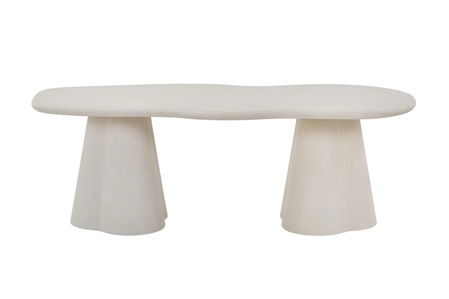 Table à manger Ovale Effet Ciment Organique FARY - 220 cm ROUSSEAU
