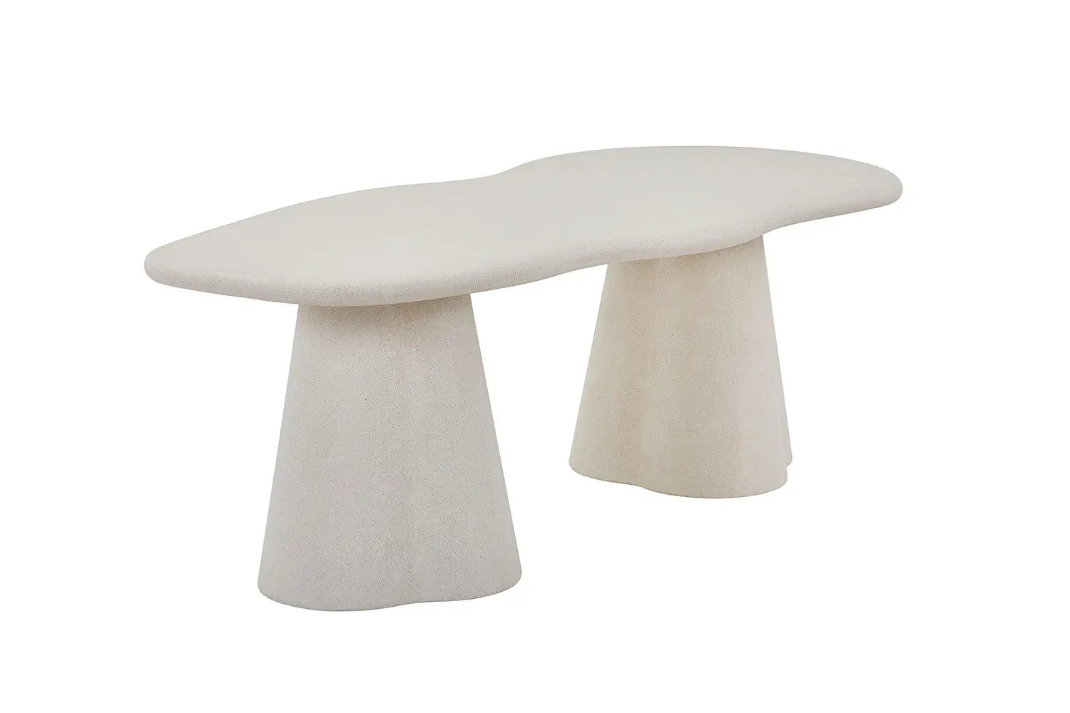 Table à manger Ovale Effet Ciment Organique FARY - 220 cm ROUSSEAU
