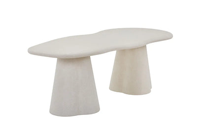 Table à manger Ovale Effet Ciment Organique FARY - 220 cm ROUSSEAU