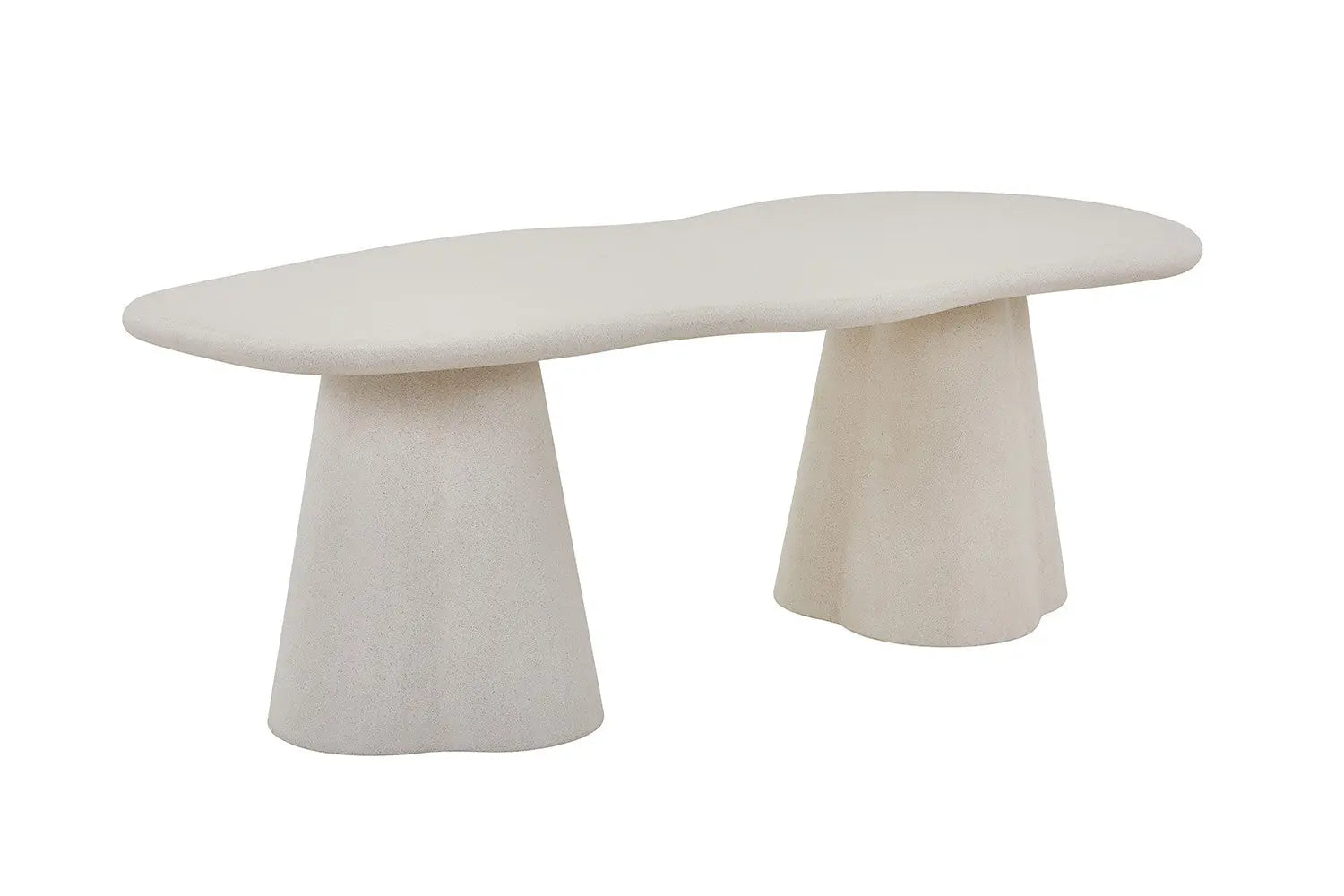 Table à manger Ovale Effet Ciment Organique FARY - 220 cm ROUSSEAU