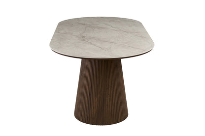 Table VEKO 180 cm Ovale - vue lifestyle salle à manger contemporaine