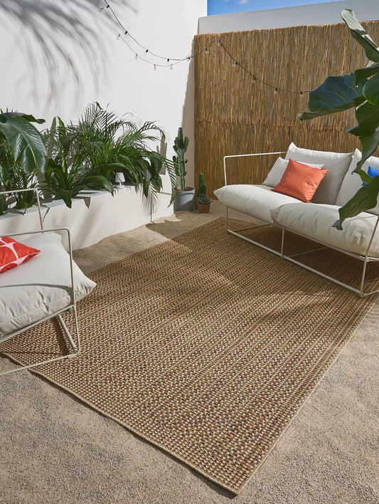 Tapis d'Extérieur et Intérieur AGRA Multicouleur et Beige BENUTA