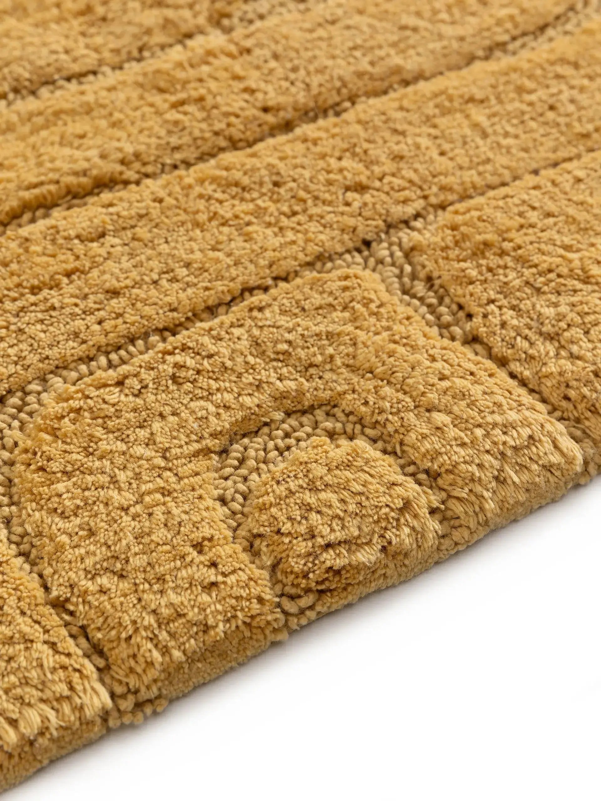 Tapis de bain 100% Coton tufté à la main DAN Jaune BENUTA