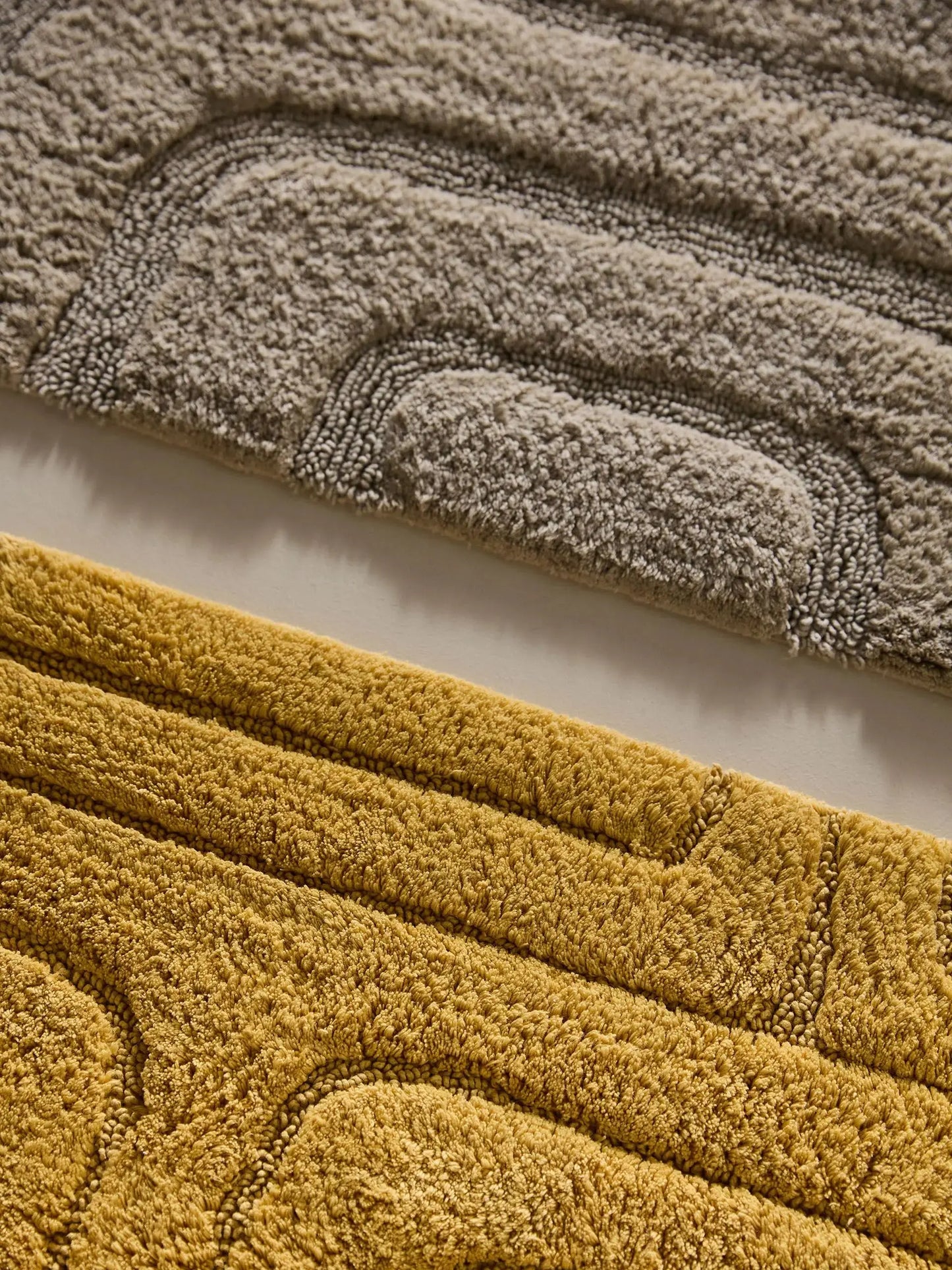 Tapis de bain 100% Coton tufté à la main DAN Jaune BENUTA