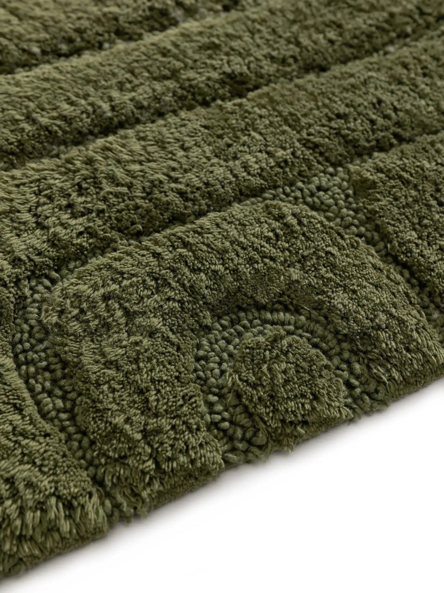 Tapis de bain 100% Coton tufté à la main DAN Vert BENUTA