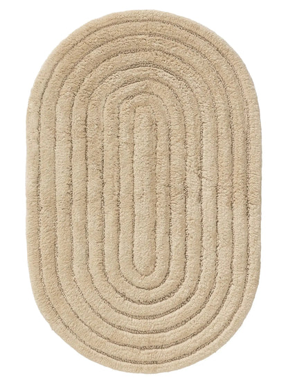 Tapis de bain 100% Coton tufté à la main NIA Beige BENUTA