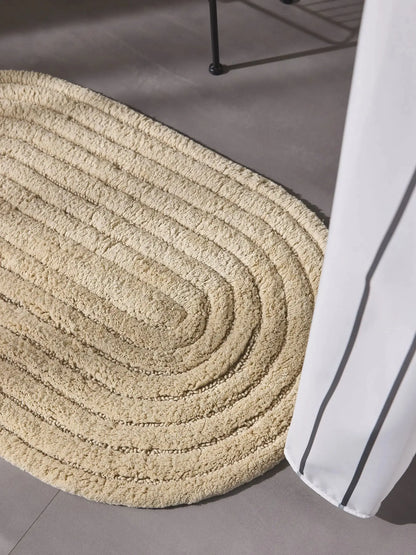 Tapis de bain 100% Coton tufté à la main NIA Beige BENUTA