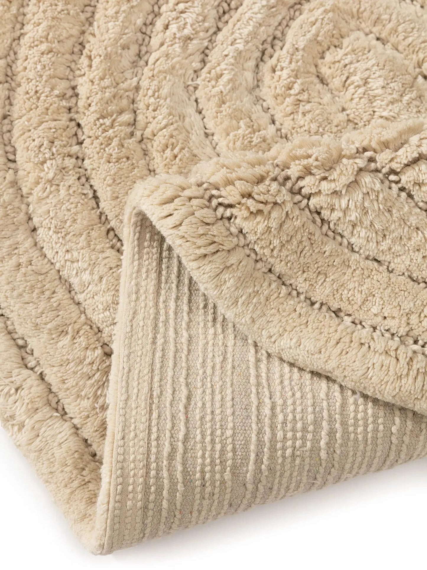 Tapis de bain 100% Coton tufté à la main NIA Beige BENUTA