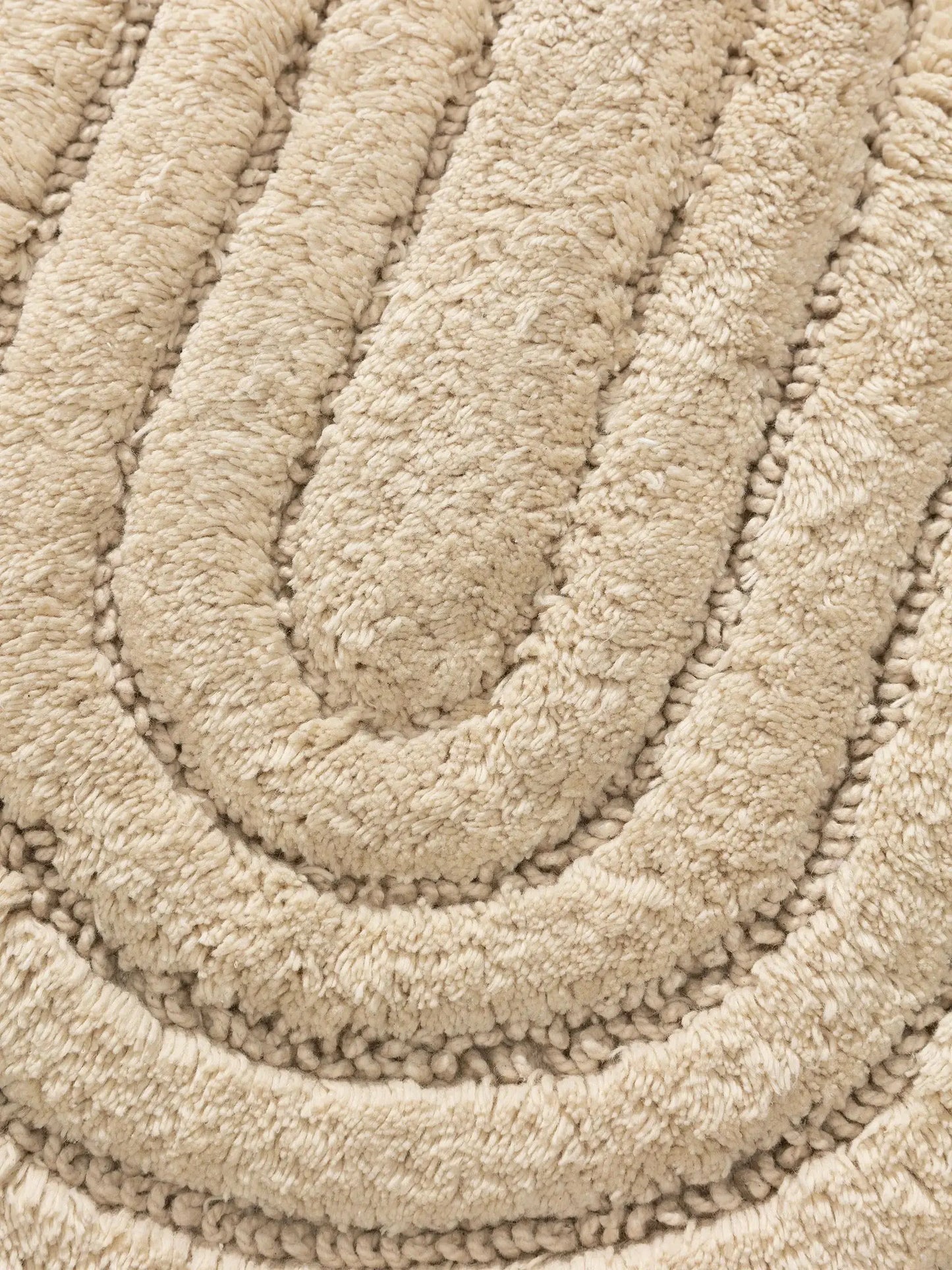 Tapis de bain 100% Coton tufté à la main NIA Beige BENUTA