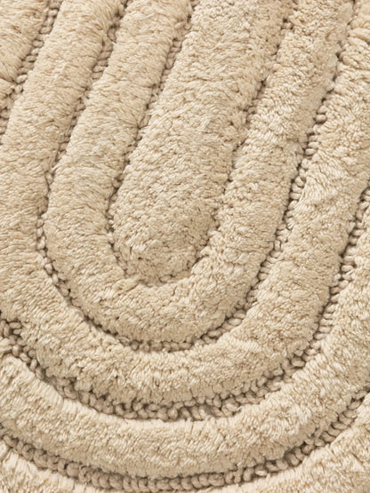 Tapis de bain 100% Coton tufté à la main NIA Beige BENUTA