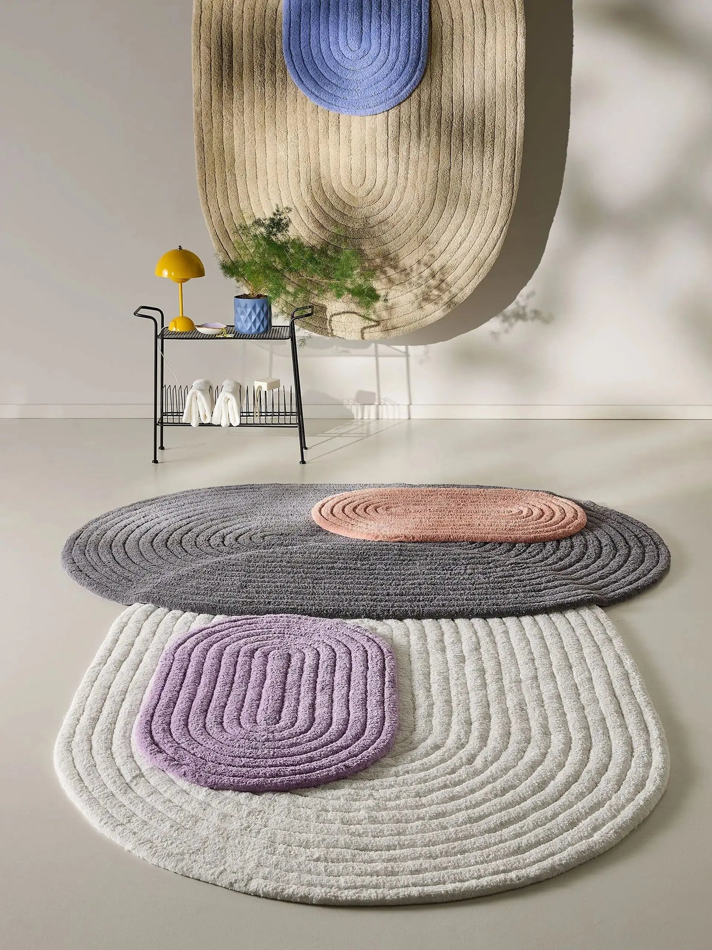 Tapis de bain 100% Coton tufté à la main NIA Beige BENUTA