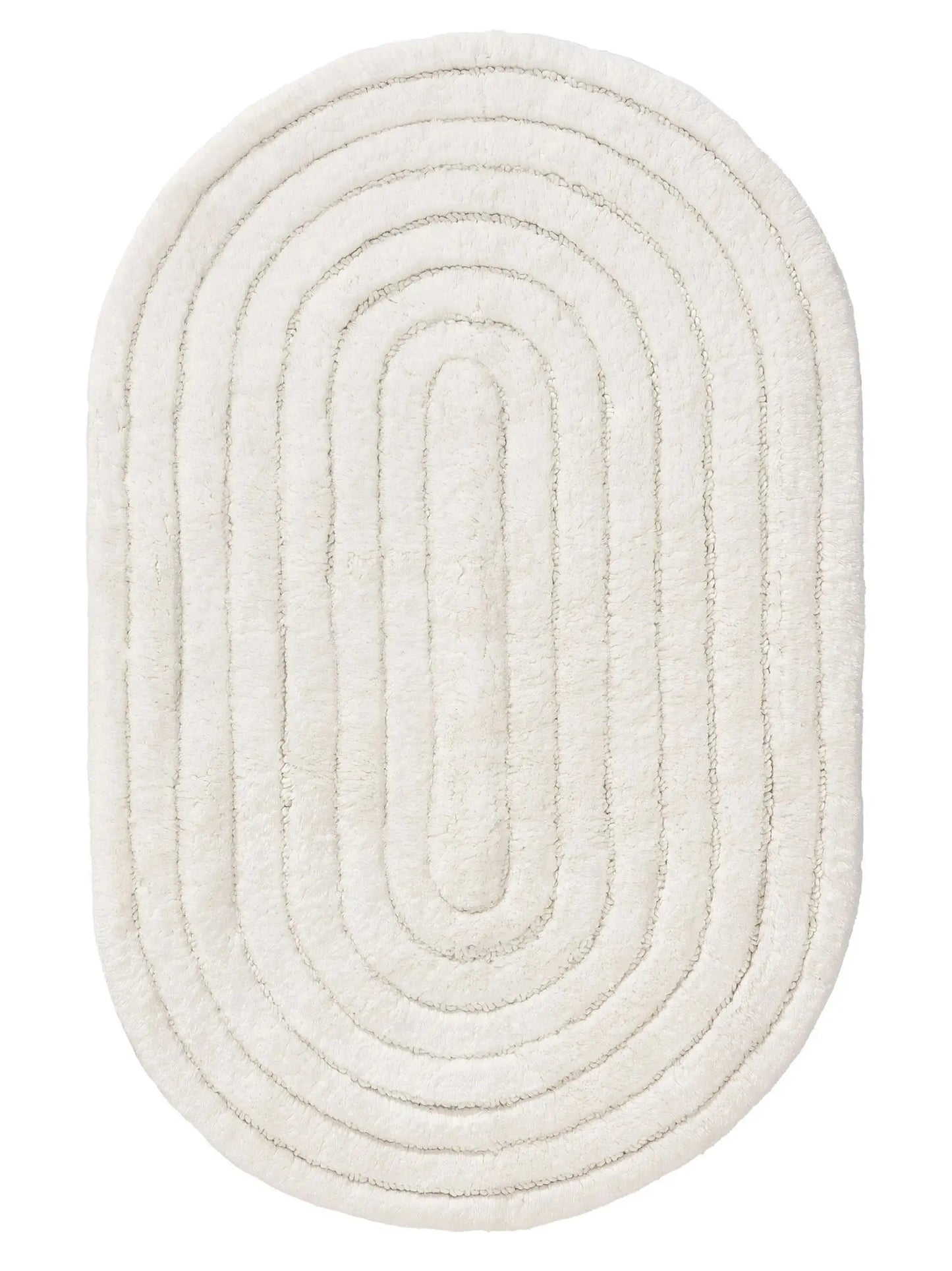 Tapis de bain 100% Coton tufté à la main NIA Crème BENUTA