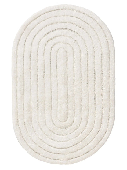 Tapis de bain 100% Coton tufté à la main NIA Crème BENUTA