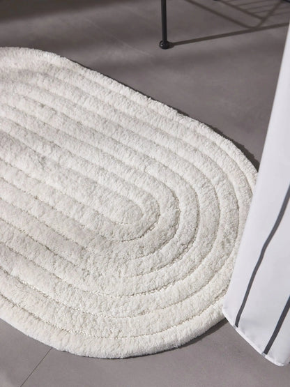 Tapis de bain 100% Coton tufté à la main NIA Crème BENUTA