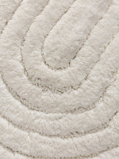 Tapis de bain 100% Coton tufté à la main NIA Crème BENUTA