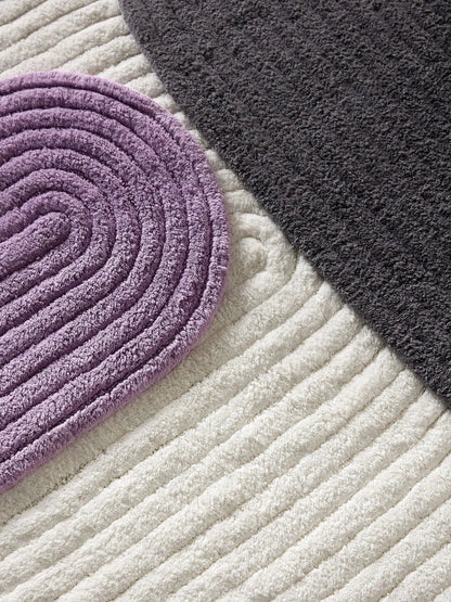 Tapis de bain 100% Coton tufté à la main NIA Crème BENUTA