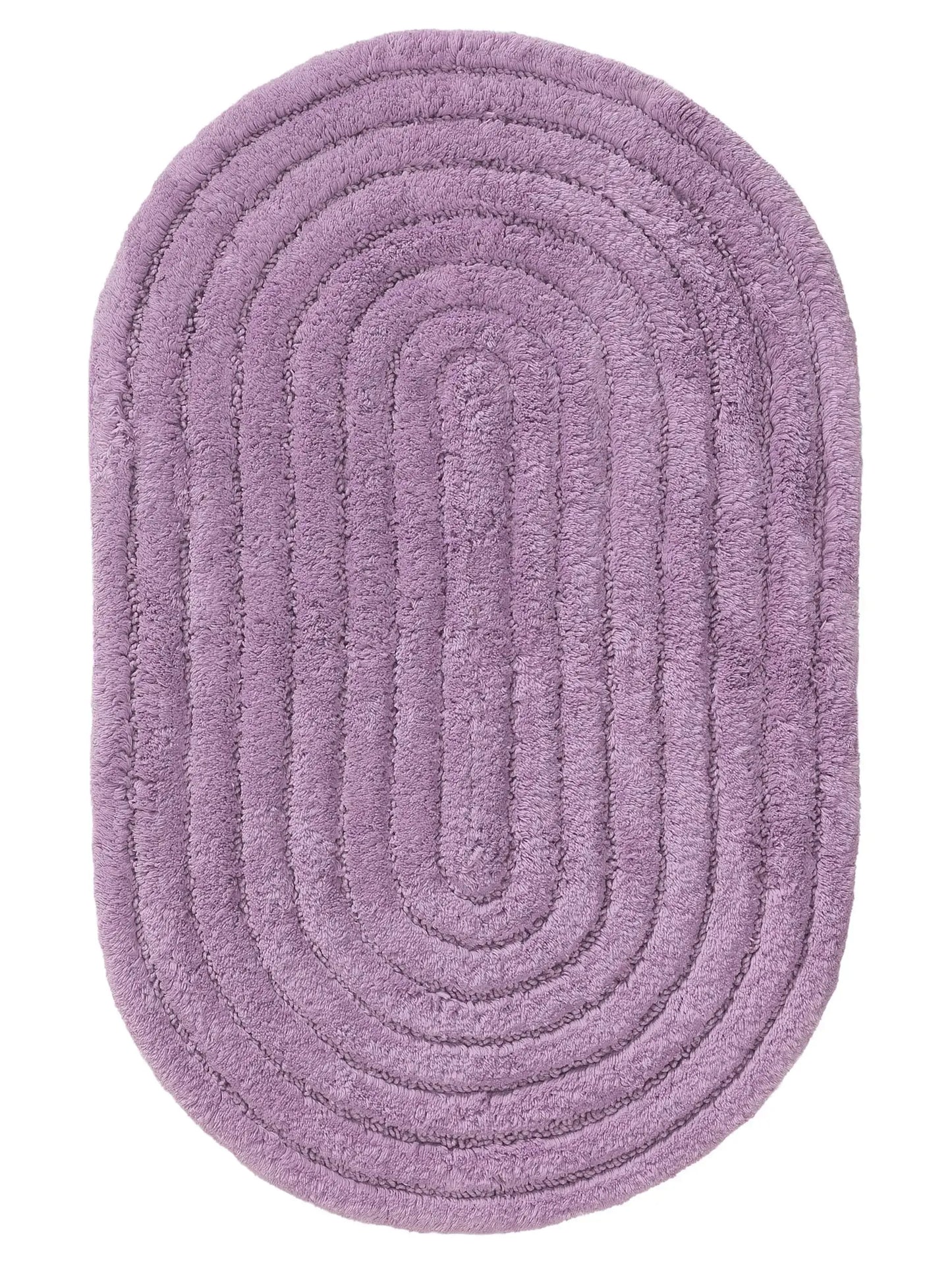 Tapis de bain 100% Coton tufté à la main NIA Mauve BENUTA