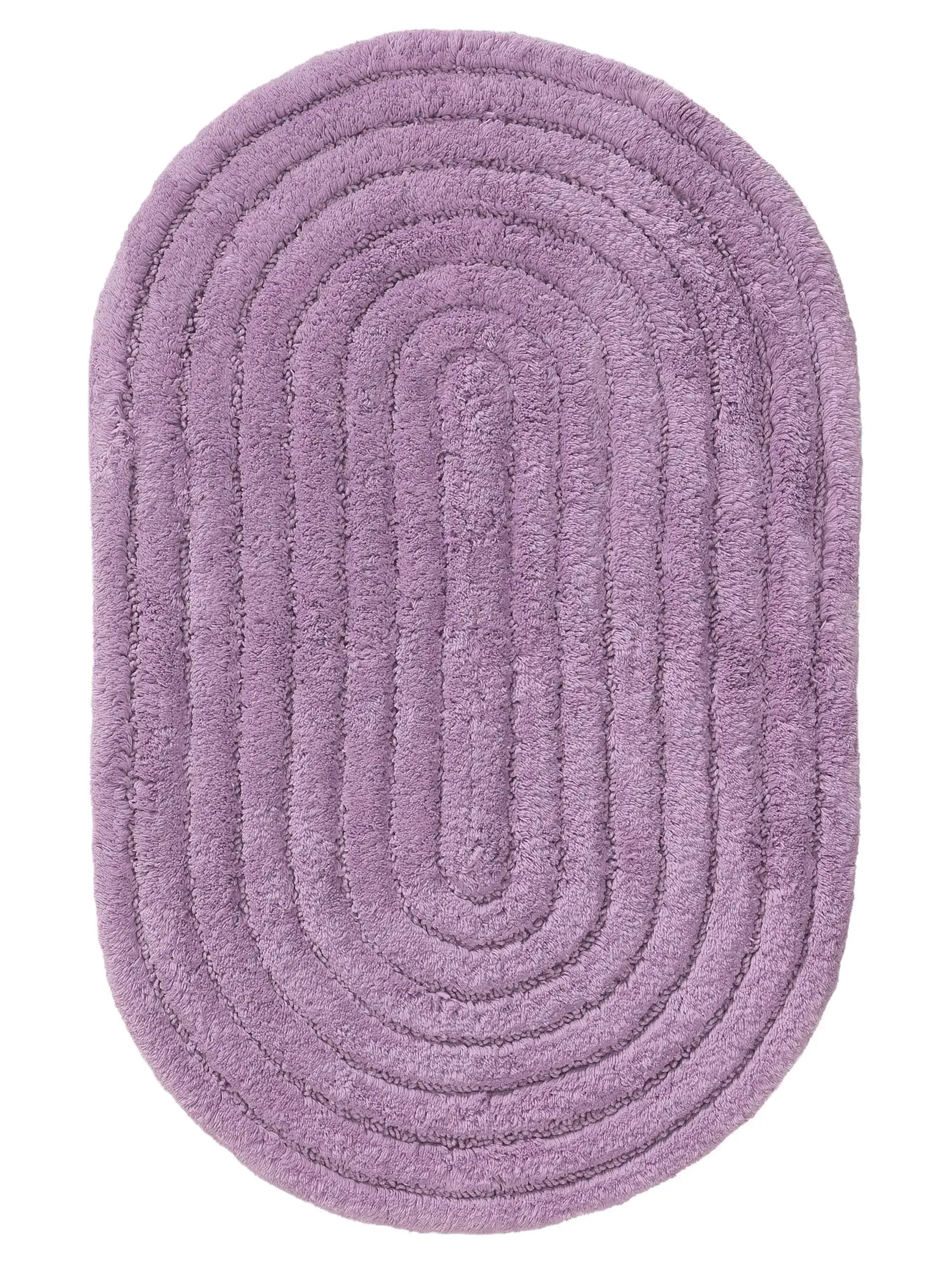 Tapis de bain 100% Coton tufté à la main NIA Mauve BENUTA
