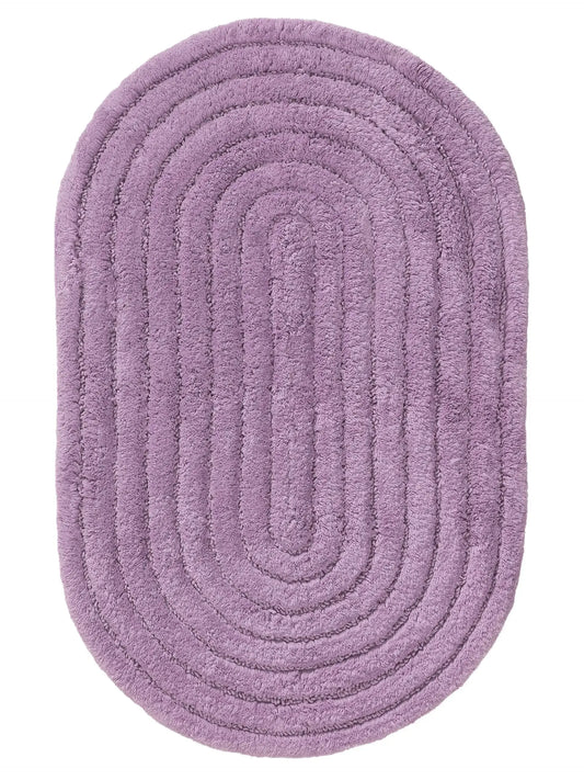 Tapis de bain 100% Coton tufté à la main NIA Mauve BENUTA
