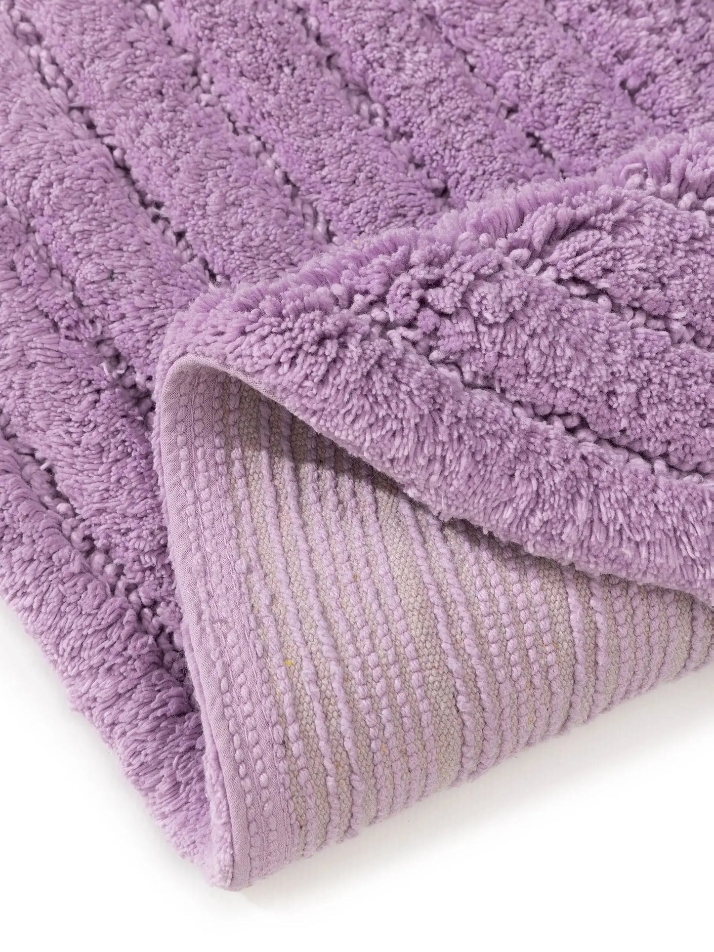 Tapis de bain 100% Coton tufté à la main NIA Mauve BENUTA