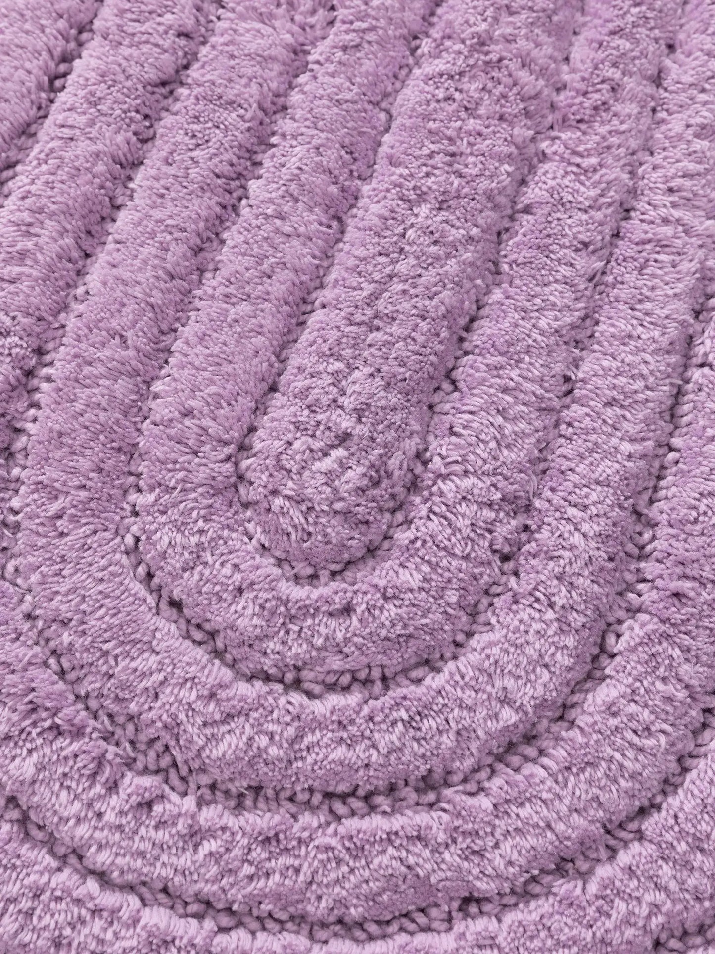 Tapis de bain 100% Coton tufté à la main NIA Mauve BENUTA