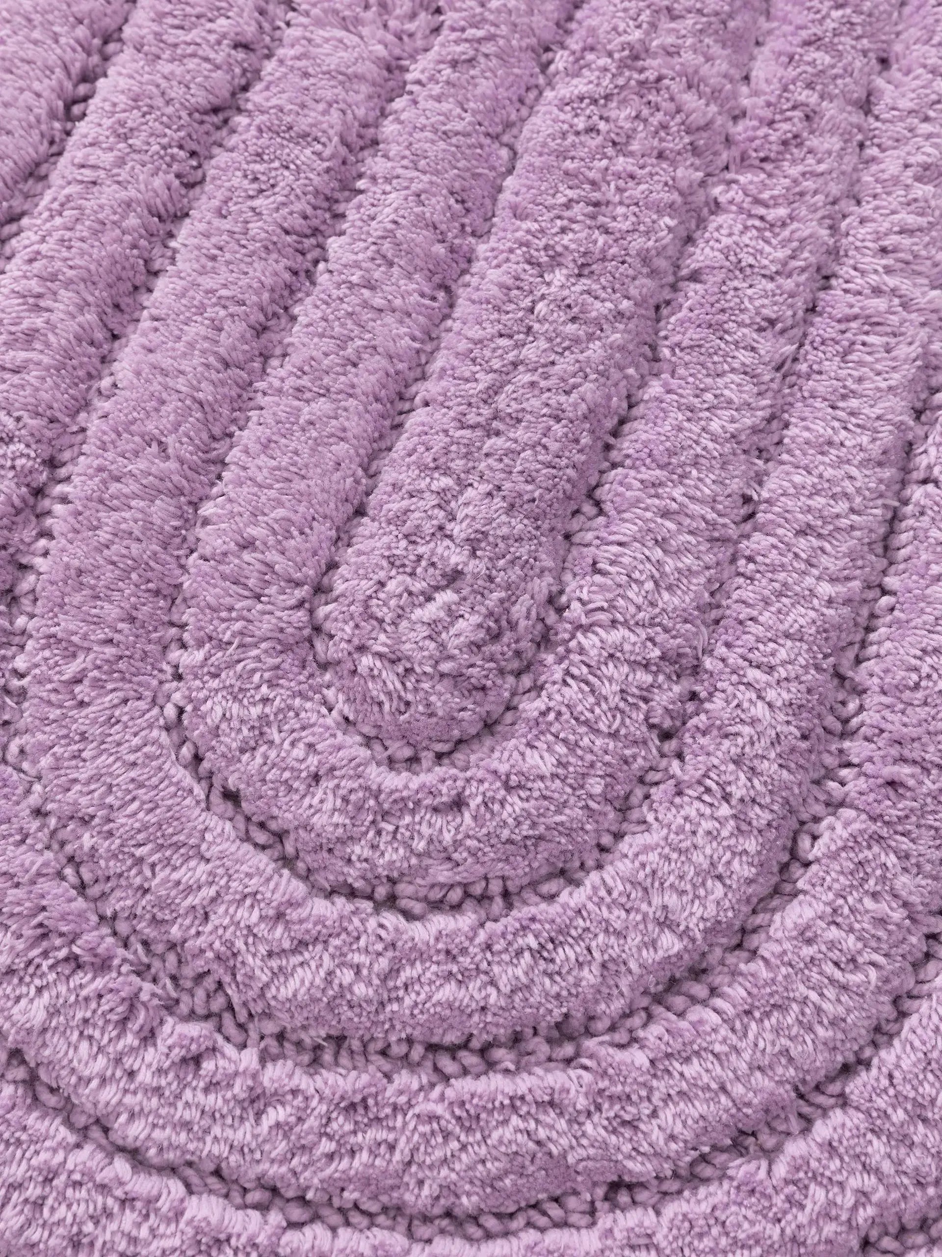 Tapis de bain 100% Coton tufté à la main NIA Mauve BENUTA
