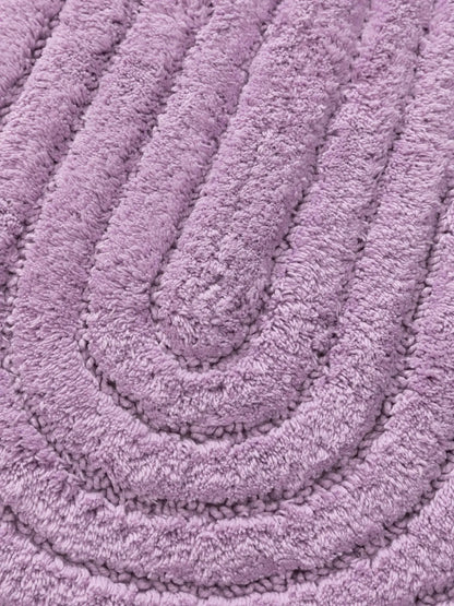 Tapis de bain 100% Coton tufté à la main NIA Mauve BENUTA